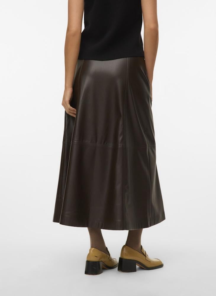 VERO MODA Vmolive High Waist Coated Ankle Skirt - Image 2