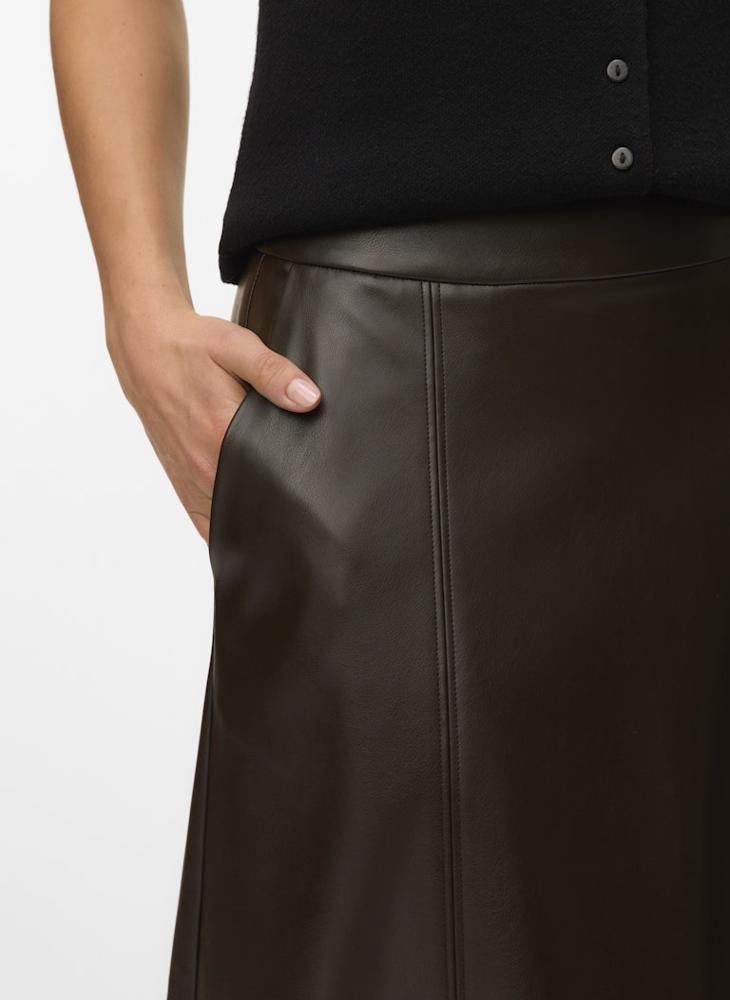 VERO MODA Vmolive High Waist Coated Ankle Skirt - Image 4