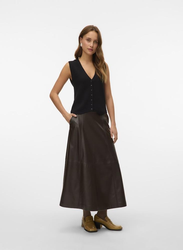 VERO MODA Vmolive High Waist Coated Ankle Skirt - Image 5