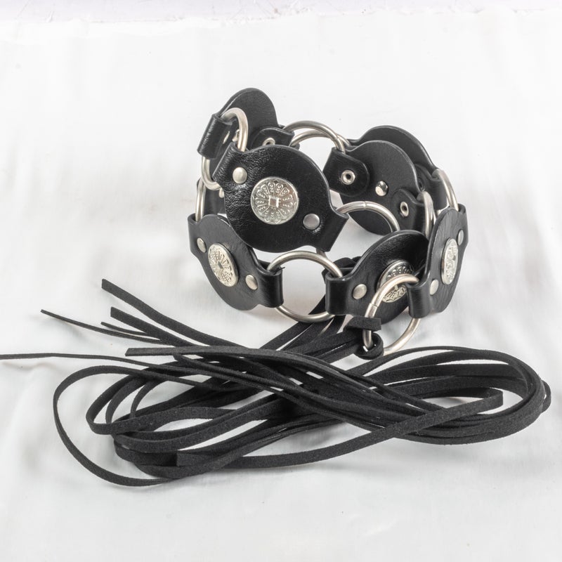 Black Leather Waist Belt for Women - Image 1