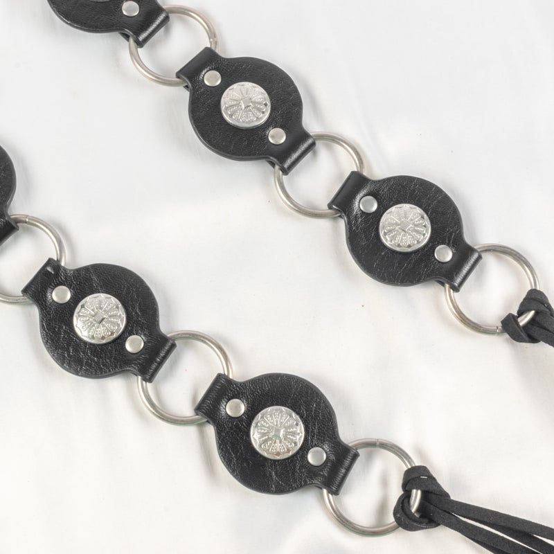 Black Leather Waist Belt for Women - Image 2