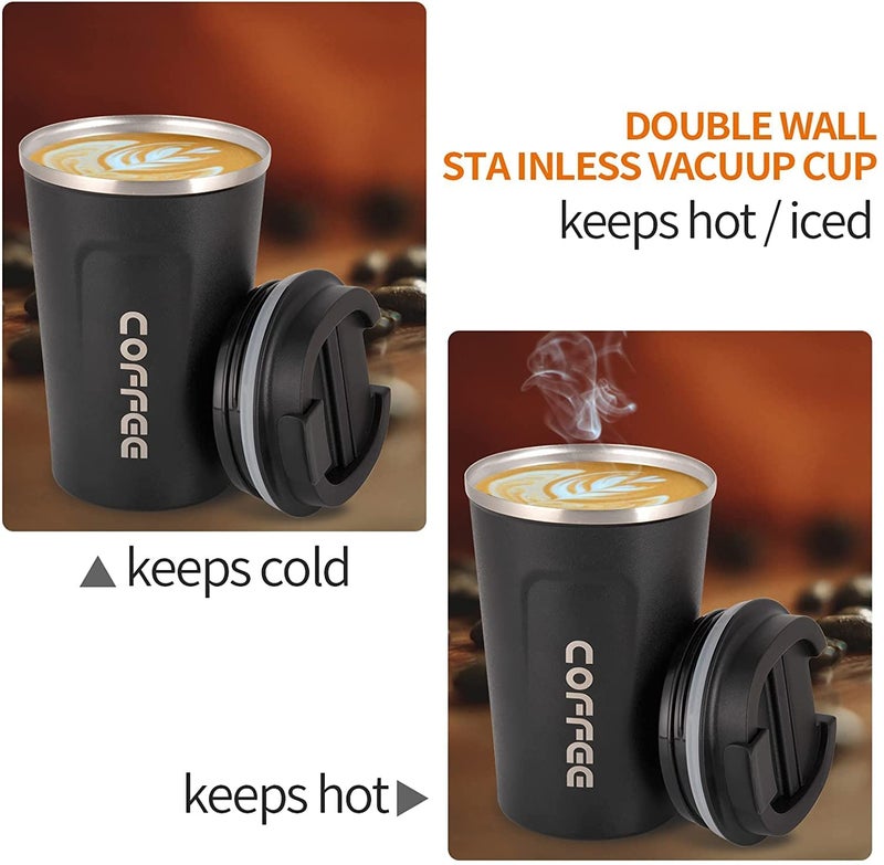 proxin 500 ml Stainless Steel Travel Mug Double Wall Vacuum Insulated Black 8 Hrs Hot 14 Hours Cold Ideal for Personal Corporate Gifting - Image 5