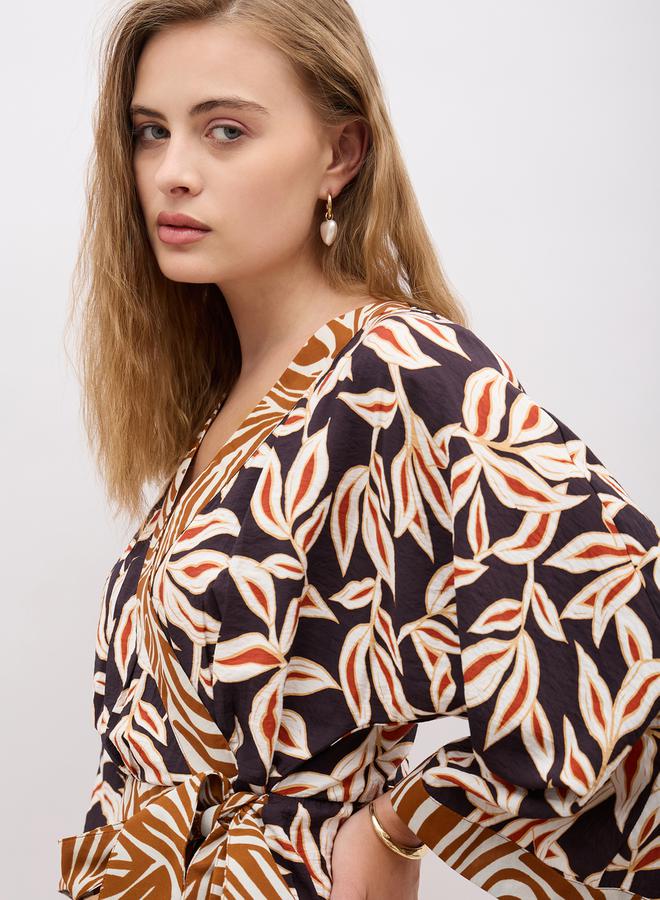 Styli Floral Print Wrap Dress - Image 4