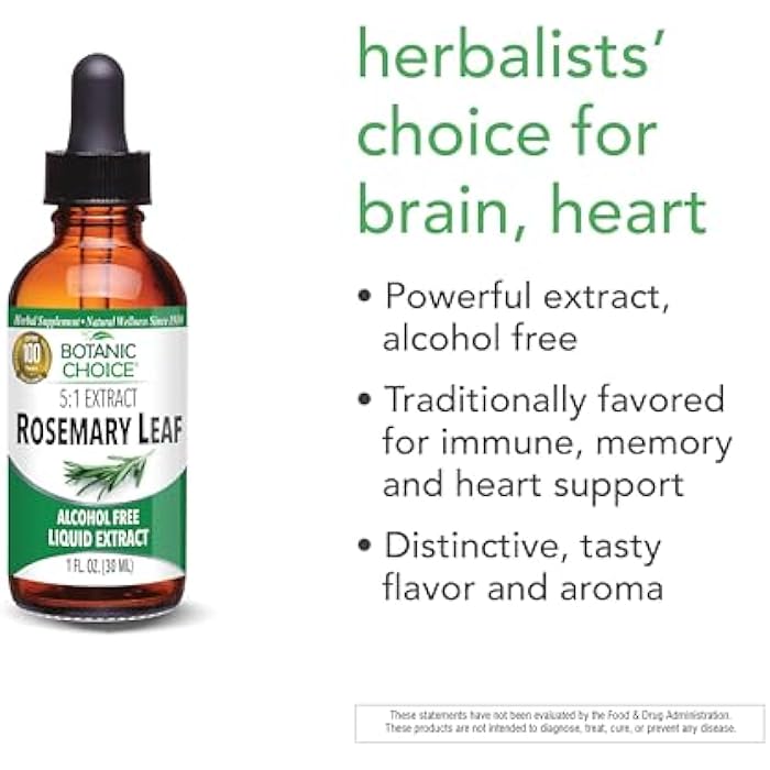 Botanic Choice – Rosemary Leaf Liquid Extract – Alcohol Free, Gluten Free – Fast Acting Supplement Drops – Easy to Use Dropper – 1 Fluid Ounce - Image 3