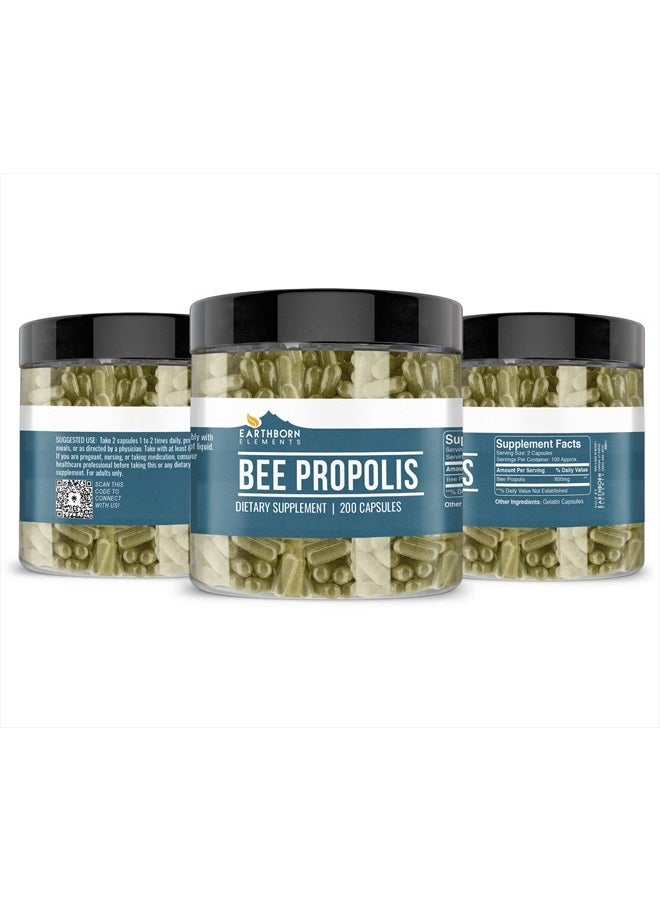 earthborn elements Bee Propolis (200 Capsules) Pure & Natural, Gluten-Free & Non-GMO - Image 2