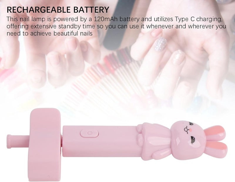 Wearable Handheld Nail Light, Rechargeable Mini LED Nail Lamp, 10s Fast Curing Pen Light for Nails with Type C Charging, Compact Travel Design for Gel Polish Manicure - Image 1