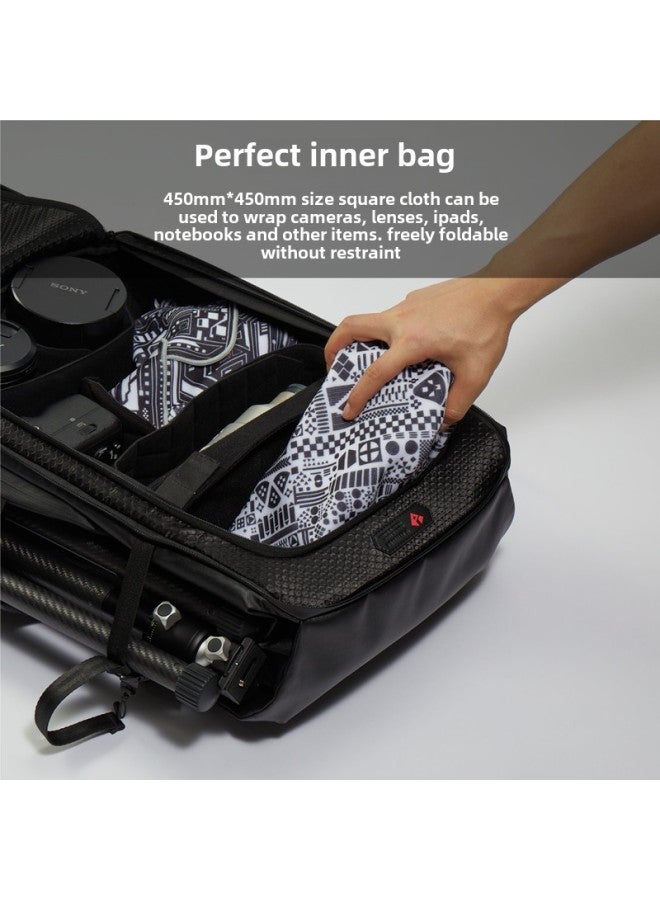 Weigao VSGO Camera Folding Cloth Magic Cloth Micro Single Package Hundred Patch Storage Bag Lens Protective Bag Liner Bag-Color:Geometric Tracing  - Image 3