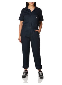 Dickies womens Short Sleeve Flex Work Utility Coveralls, Dark Navy, Large US