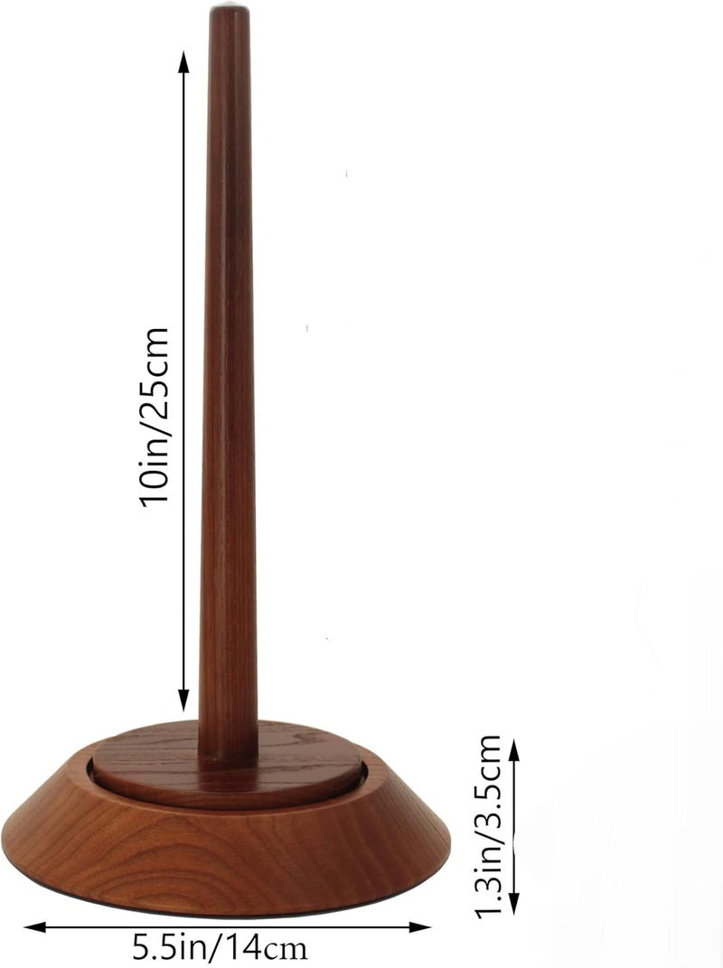 Barva Yarn Holder 22 Lb Capacity for Chunky Yarn | Smooth Bearing Spinner & Big Rubber Anti Slip Pads for Stability | European Wood Crochet Accessories and Pro Tools for Fiber Crafts - Image 2