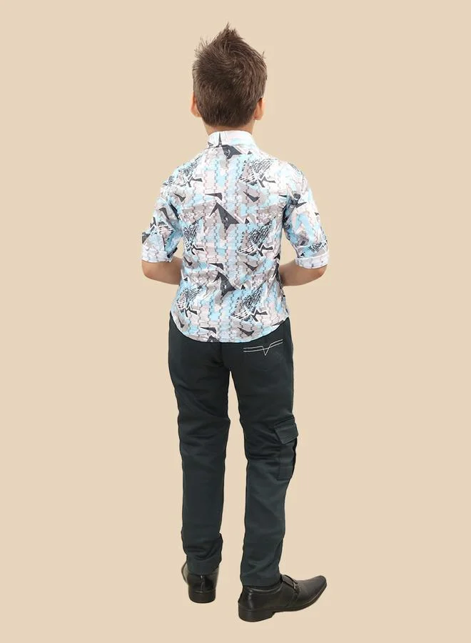 Ts Trends Ts Trends Printed Buttoned Shirt and Pant Set