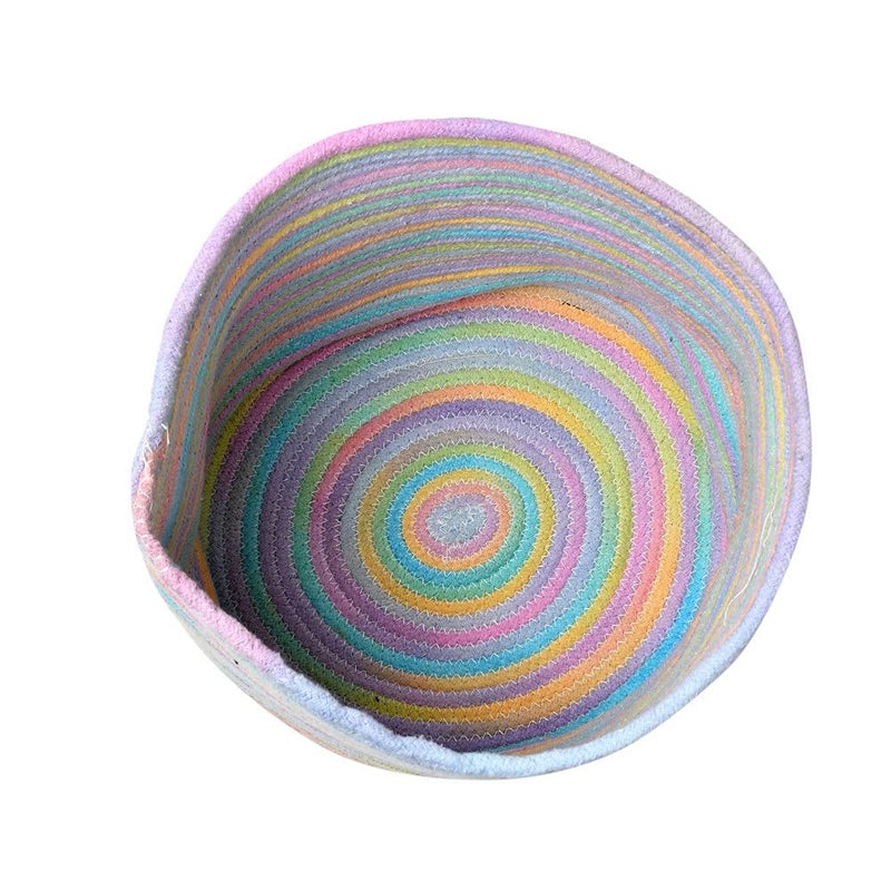 pepme pepme Colorful stripes cotton basket Multi Color 12x12 inches  - Image 3
