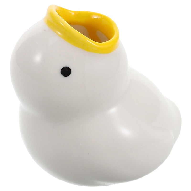 Ceramic Duck Toothbrush Holder Bathroom Organizer For Toothpaste Razor Easy Clean - Image 2