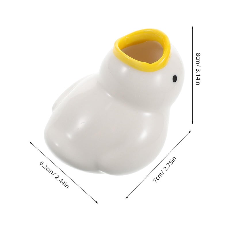 Ceramic Duck Toothbrush Holder Bathroom Organizer For Toothpaste Razor Easy Clean - Image 3