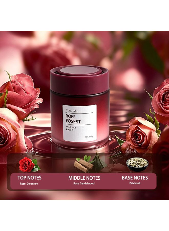 روز رانديفو المعطرة شمعة 100G ، رومانسية روز طويلة الأمد رائحة الصويا شمعة لغرفة النوم حمام والسيارات الداخلية
