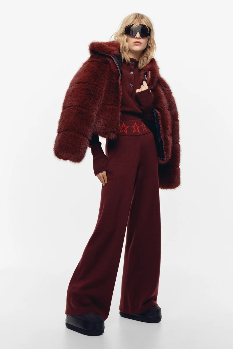 H&M Wide merino wool trousers