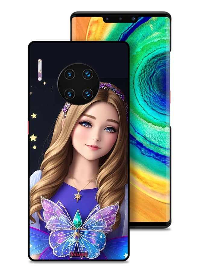 Tolwak Huawei Mate 30 Pro 4G Protective Case Cover Cute Butterfly Girl - Image 1