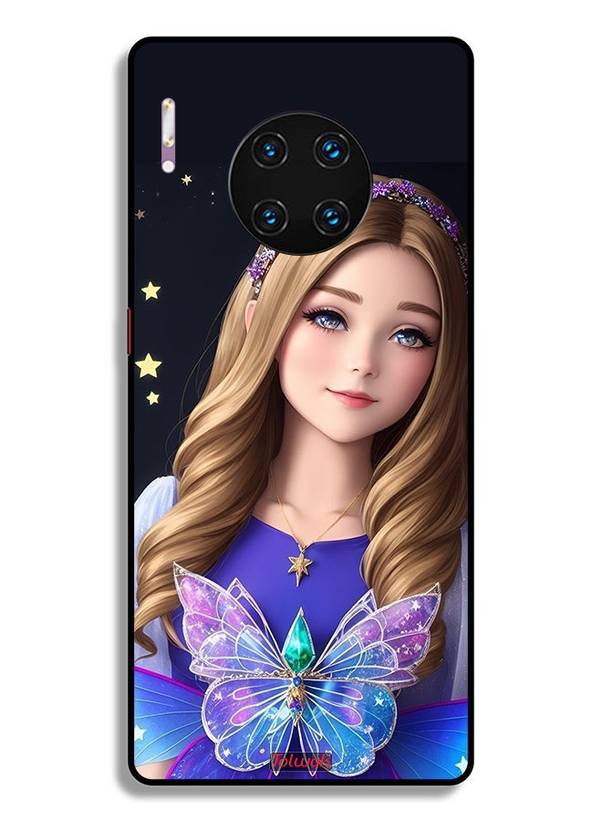 Tolwak Huawei Mate 30 Pro 4G Protective Case Cover Cute Butterfly Girl - Image 2