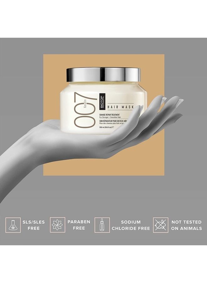 Biotop Professional قناع شعر كيراتين 007 للشعر التالف جداً 18.6 أونصة سائلة - Image 3