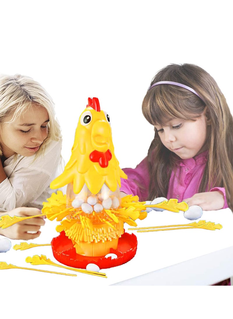 Hen Laying Eggs Plucking Game Hen Laying Eggs Educational Toys Educational Games Toys Hand-Eye Coordination Toys for Boys and Girls (Chick)