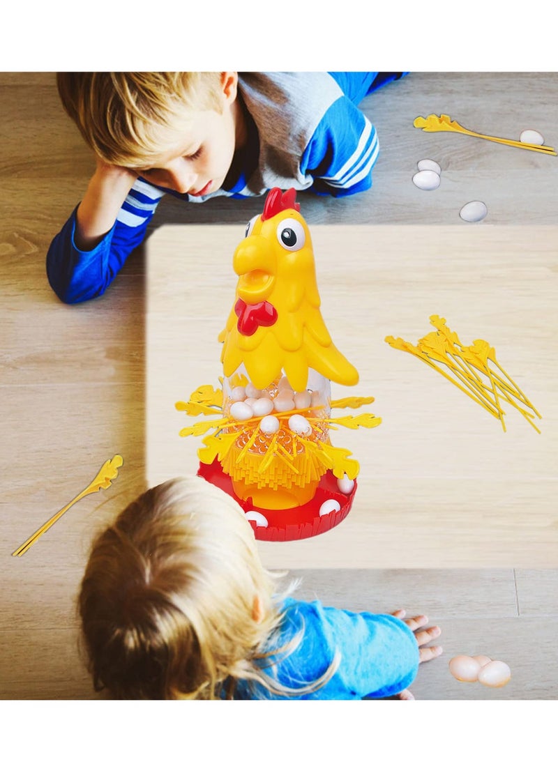 Hen Laying Eggs Plucking Game Hen Laying Eggs Educational Toys Educational Games Toys Hand-Eye Coordination Toys for Boys and Girls (Chick)