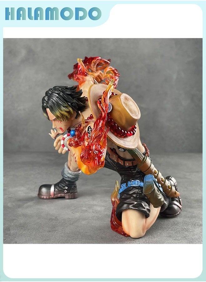 HALAMODO - One Piece Battle-damaged Fire Fist Ace in Resonance Series, Trendy Anime Figure Model, Decoration Gift 20 cm - Image 1