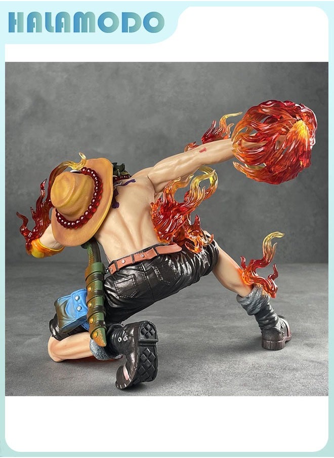 HALAMODO - One Piece Battle-damaged Fire Fist Ace in Resonance Series, Trendy Anime Figure Model, Decoration Gift 20 cm - Image 1