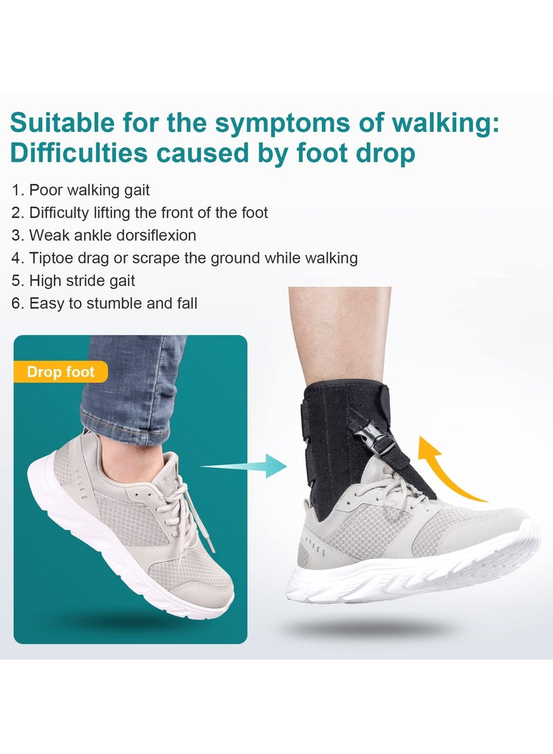 Foot Drop Brace for Walking Lifting Shoes, Drop Foot AFO Brace Help Raise Shoes, Foot Up Splint for Ankle, Improved Walking Gait, Prevent Falls and Injuries, for Left and Right Foot,Fits Women and Men - Image 3
