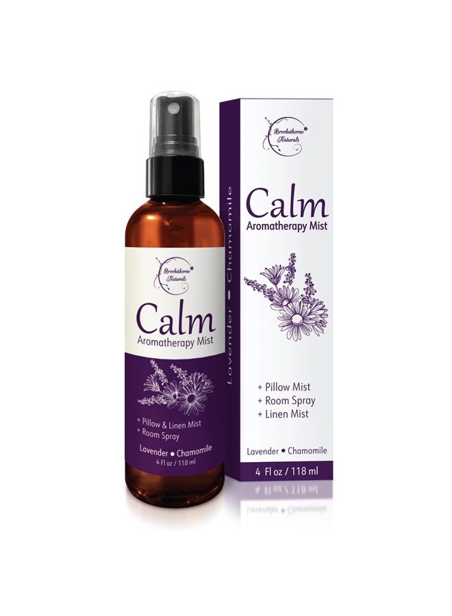 brookethorne naturals Calm Aromatherapy Spray with Lavender & Chamomile Essential Oil. Natural Sleep Spray, Pillow Spray, Linen Mist & Room Spray. Lavender Spray Air Freshener for Relaxation & Sleep - Brookethorne Naturals  - Image 1