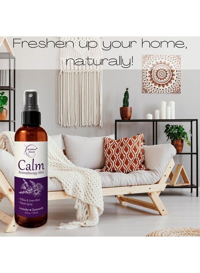brookethorne naturals Calm Aromatherapy Spray with Lavender & Chamomile Essential Oil. Natural Sleep Spray, Pillow Spray, Linen Mist & Room Spray. Lavender Spray Air Freshener for Relaxation & Sleep - Brookethorne Naturals  - Image 2