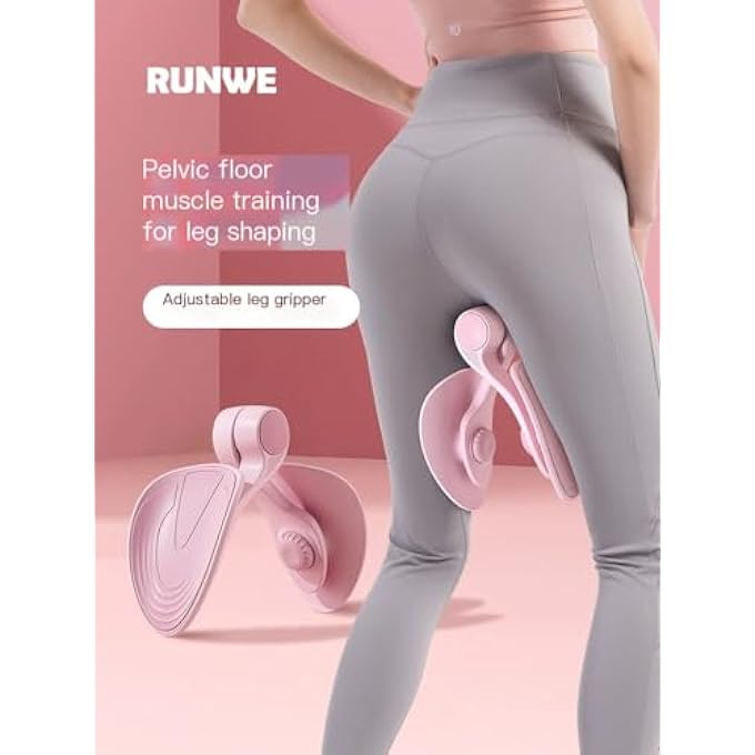 RUNWE Leg Exercise Thigh Master, Pelvic Floor Muscle Trainer, Home Fitness Equipment, Pink - Image 2