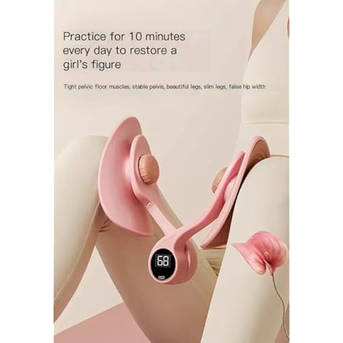 RUNWE Leg Exercise Thigh Master, Pelvic Floor Muscle Trainer, Home Fitness Equipment, Pink - Image 4