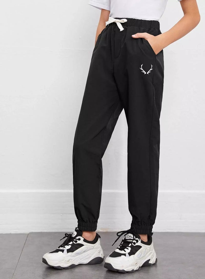 Boys Graphic Print Pants - Image 1