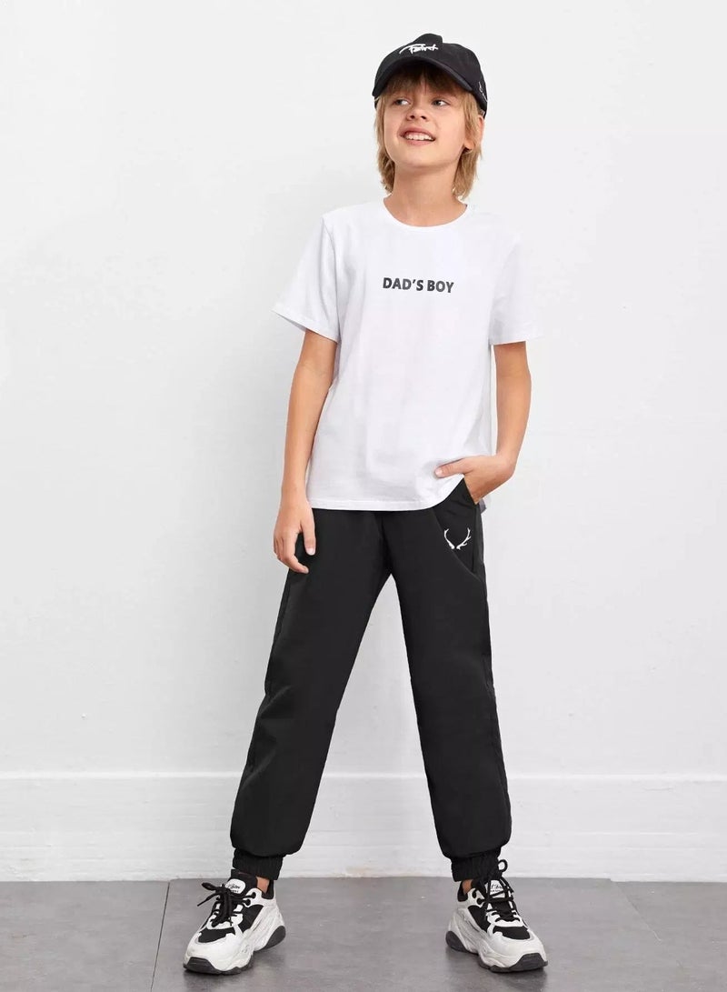 Boys Graphic Print Pants - Image 5