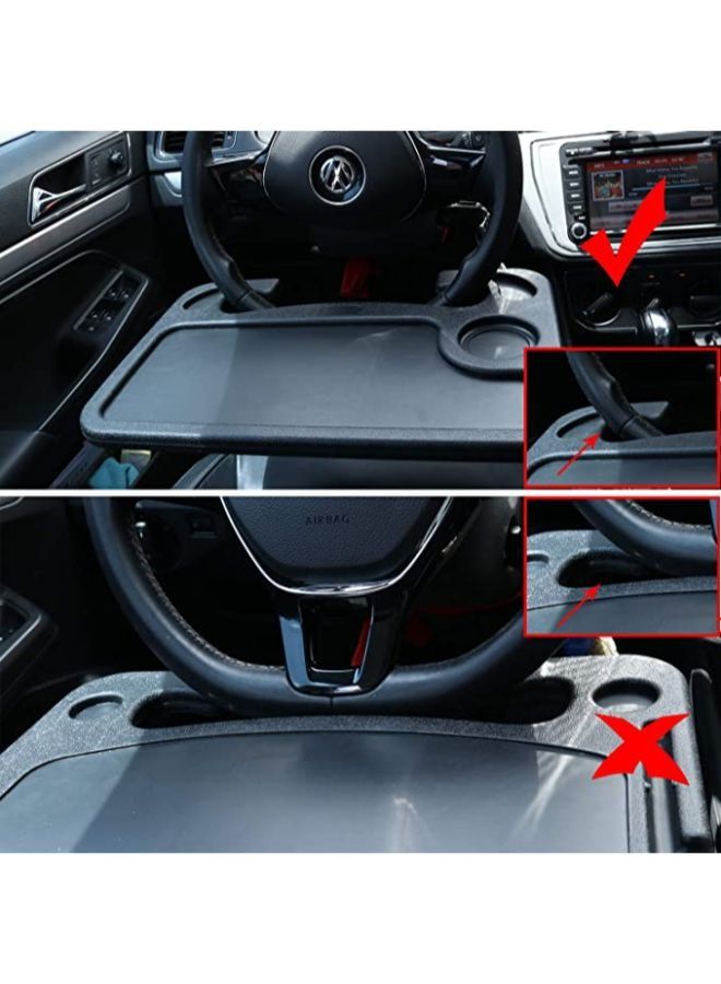 Car Steering Wheel Desk, Travel Car Accessories, Car Stand Trays for Eating, Multipurpose Car Steering Wheel Desk Tray Table - Image 4