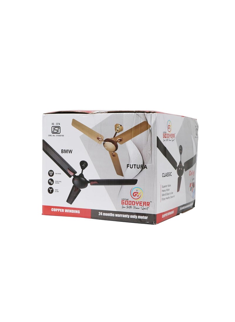 LIFETIME GOODYEAR LIFETIME GOODYEAR ROYAL DECO Ceiling Fan 1200mm BEE Star Rated Ceiling Fan Strong and Powerful Ceiling Fan Outstanding Performance 2 Years Warranty  - Image 2