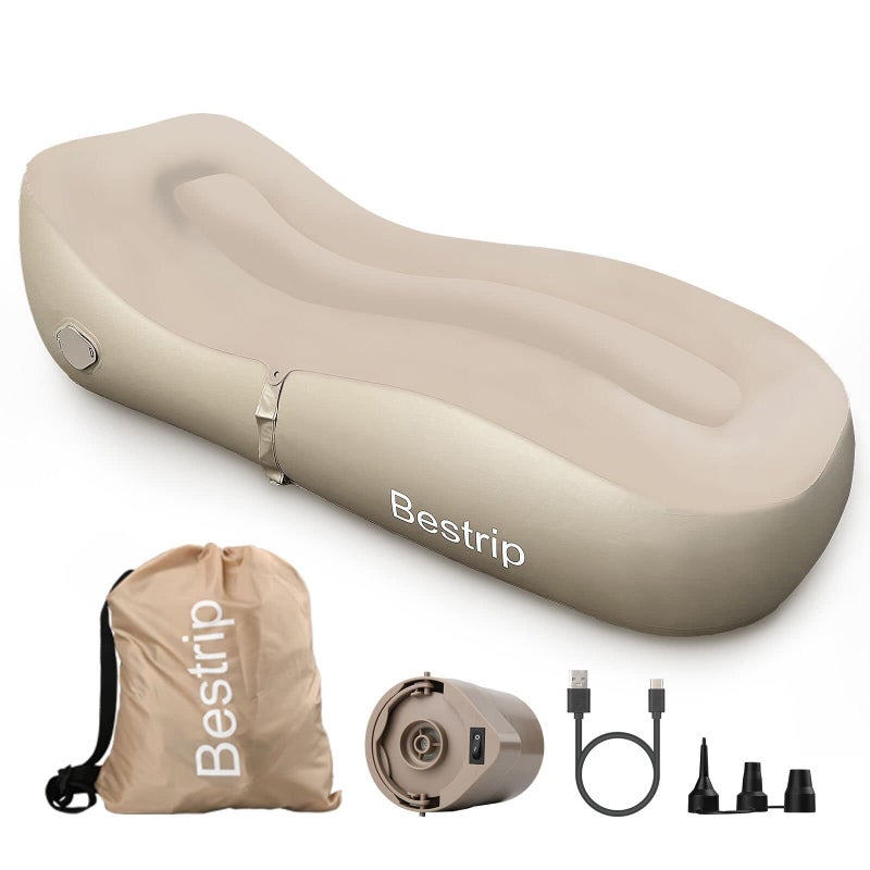 Bestrip Auto Inflatable Couch Lounger Air Mattress Sofa Bed with Rechargeable Air Pump