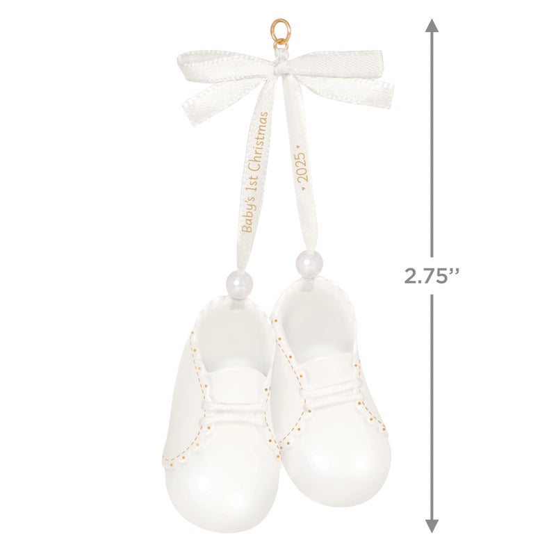 Hallmark Keepsake Christmas Ornament 2025, Baby's 1st Christmas Baby Booties 2025, Porcelain - Image 3