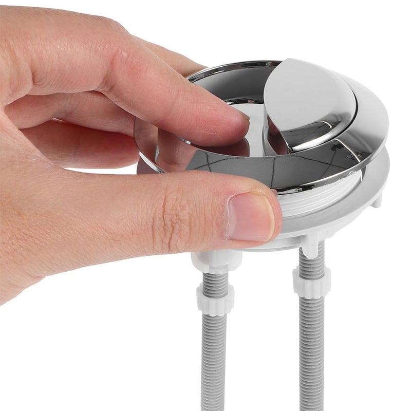 Dual Flush Toilet Tank Replacement Push Button Kit 2 Pieces Small Button White - Image 5
