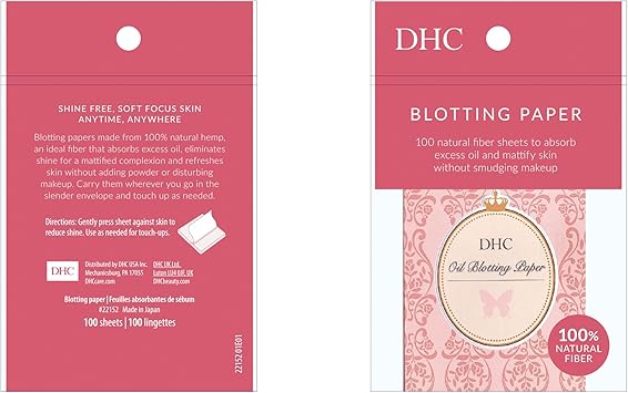 DHC Revitalizing Moisture Strips 6 Applications and Blotting Paper x 2 100 Sheets x 2 - Image 3