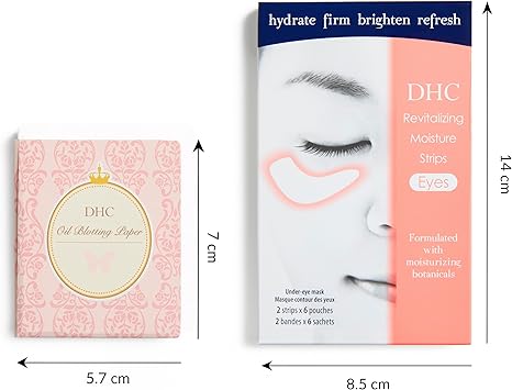 DHC Revitalizing Moisture Strips 6 Applications and Blotting Paper x 2 100 Sheets x 2 - Image 2