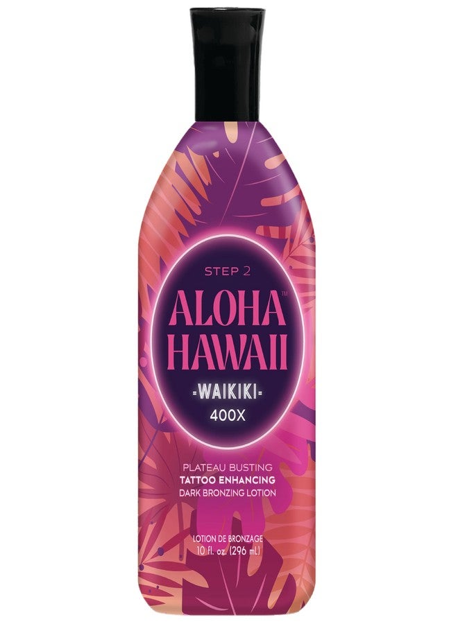 Brown Sugar Aloha Hawaii Waikiki Tanning Lotion, Step 2, 400X Plateau-Busting Island Dark Bronzer with Kukui, Carrot Oil & Coconut Hydration, 10 Fl Oz - Image 1