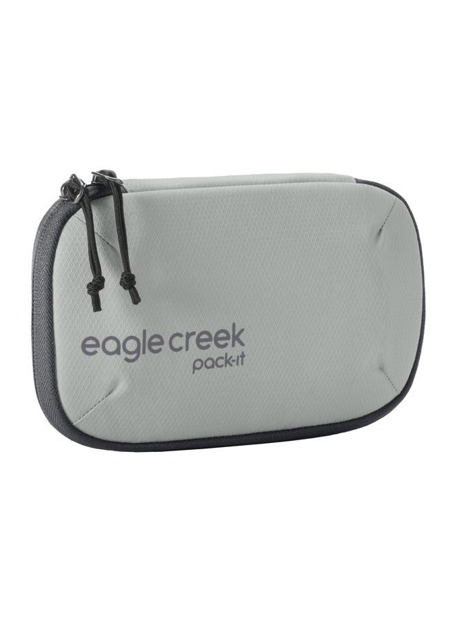 eagle creek Pack-It E-Tools Organizer Mini - Padded Easy-Access Travel Tech Organizer for Small Accessories - Internal Stretch Pockets - Internal Elastic Loops - Recycled Fabric - Storm Grey - Image 1
