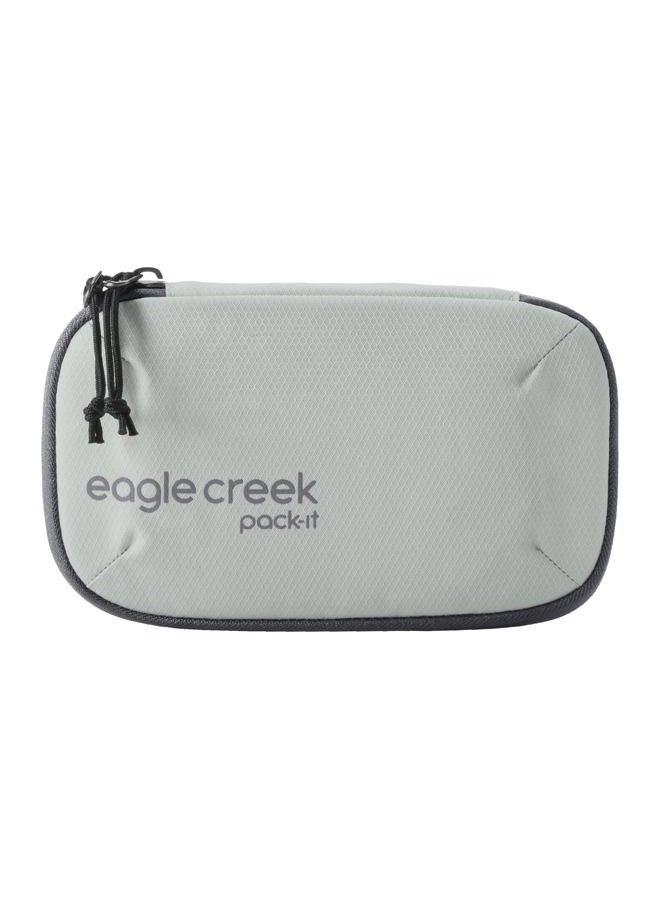 eagle creek Pack-It E-Tools Organizer Mini - Padded Easy-Access Travel Tech Organizer for Small Accessories - Internal Stretch Pockets - Internal Elastic Loops - Recycled Fabric - Storm Grey - Image 2