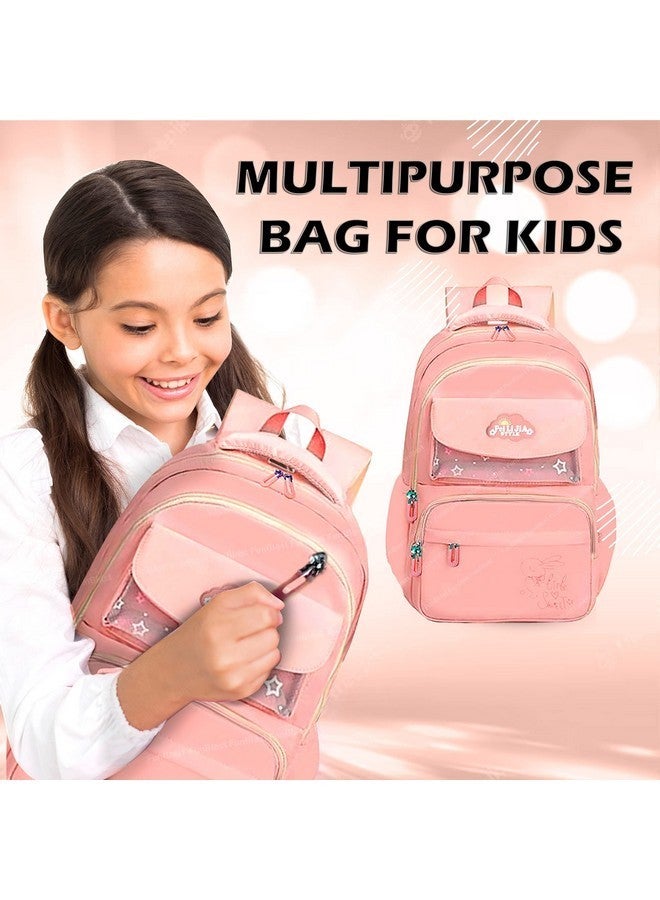 FunBlast Multi-Purpose School Bag for Kids Girls - Large Capacity Backpack for College, Travel, Picnic - Lightweight (46 X 32 X 16 CM) (Pink) - Image 5