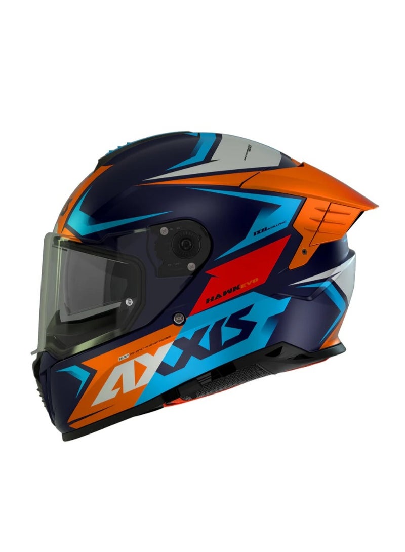 AXXIS FF122 HAWK SV EVO IXIL C14 MATT ORANGE Helmet - Image 2