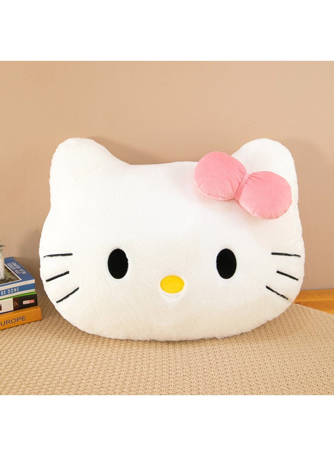 Hellokitty Pillow Cute Big Head Sofa Cushion Cat Head Plush Pillow High Color Value Cartoon Girl Pillow-Specifications:30*40cm（0.3kg）-Color:Kt Cat Pillow-pink Bow - Image 5