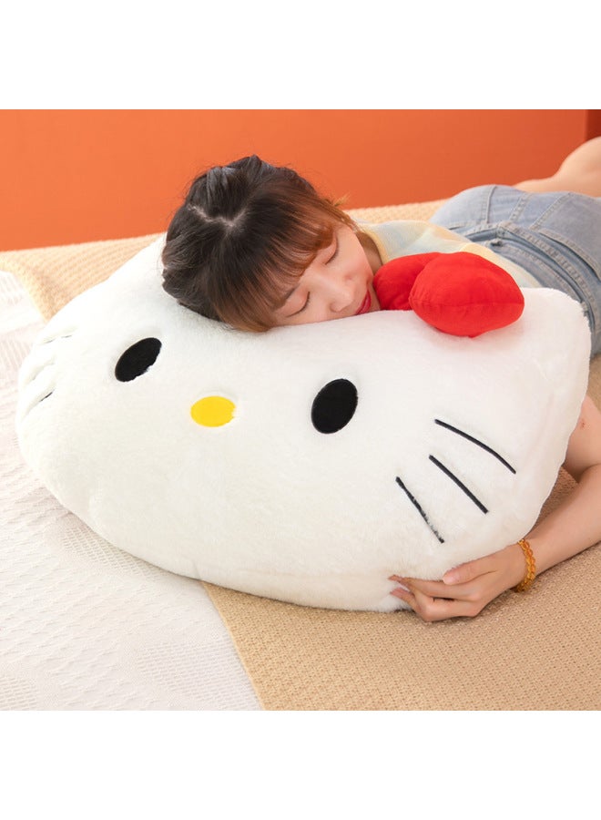 Hellokitty Pillow Cute Big Head Sofa Cushion Cat Head Plush Pillow High Color Value Cartoon Girl Pillow-Specifications:30*40cm（0.3kg）-Color:Kt Cat Pillow-pink Bow - Image 4