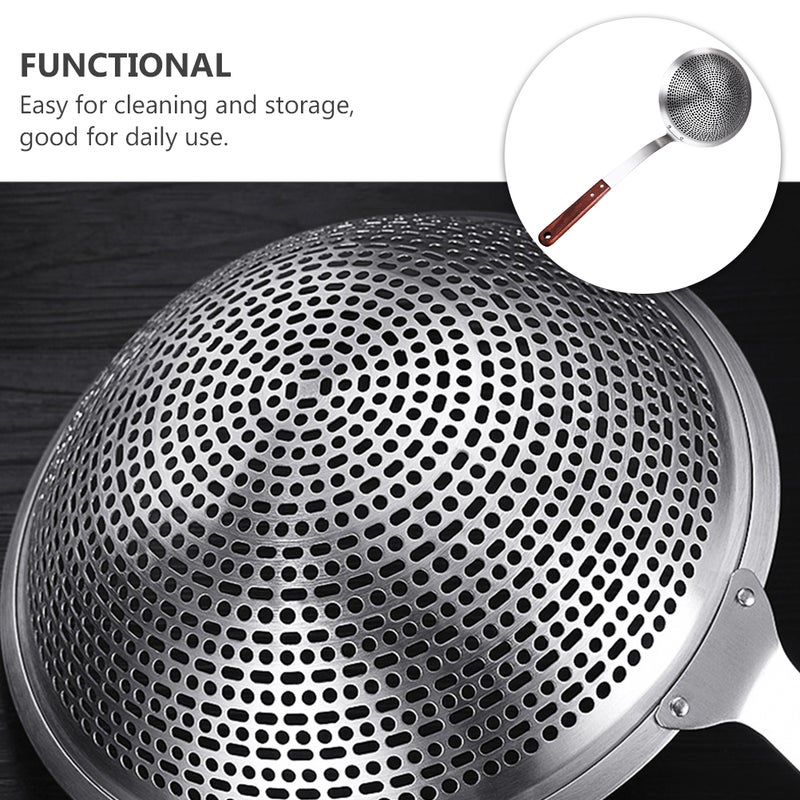 Stainless Steel Skimmer Filter Spoon Practical Hot Pot Spoon Handle Scoop - Image 4