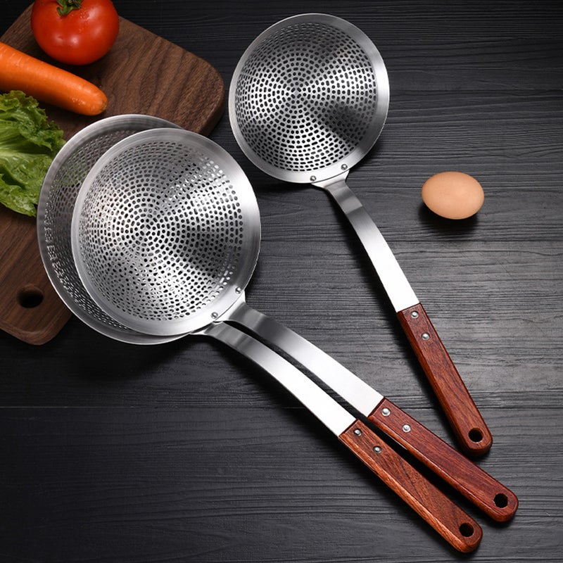 Stainless Steel Skimmer Filter Spoon Practical Hot Pot Spoon Handle Scoop - Image 3