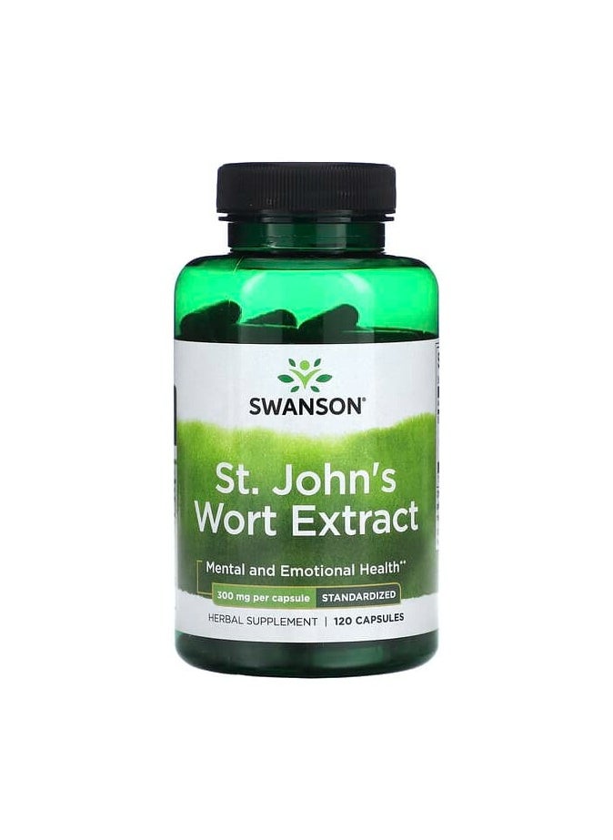 SWANSON - St. Johns's Wort Extract, Standardized, 300 mg , 120 Capsules - Image 1